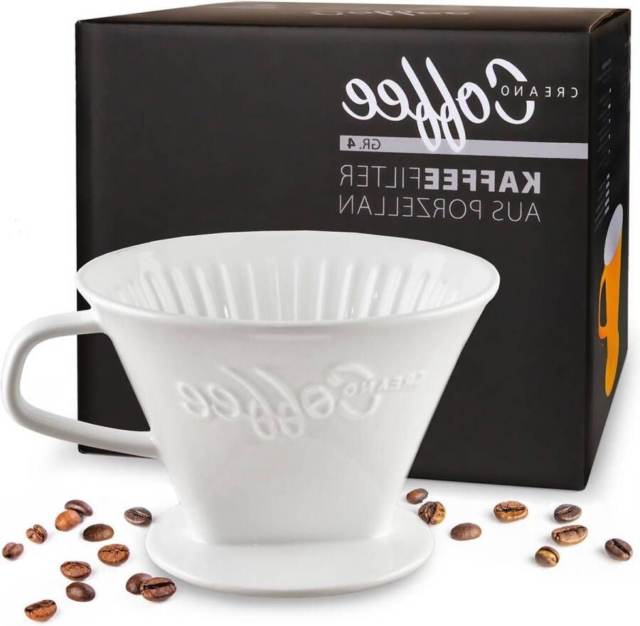 Porseleinen koffiefilter voor filterzakken Gr. 1x4 wit