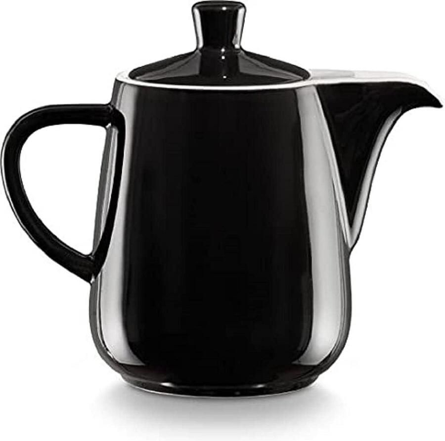 Porseleinen koffiepot 06 l zwart voor heerlijke koffiemomenten Koffiepot