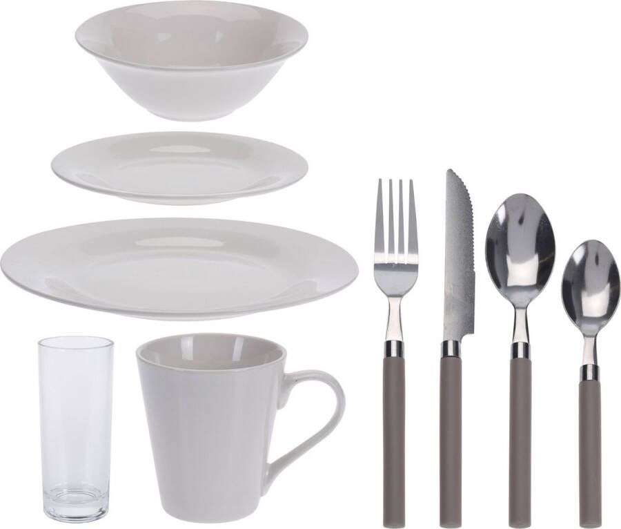 Excellent Houseware Serviesset Stockholm Porselein Wit 36 Onderdelen