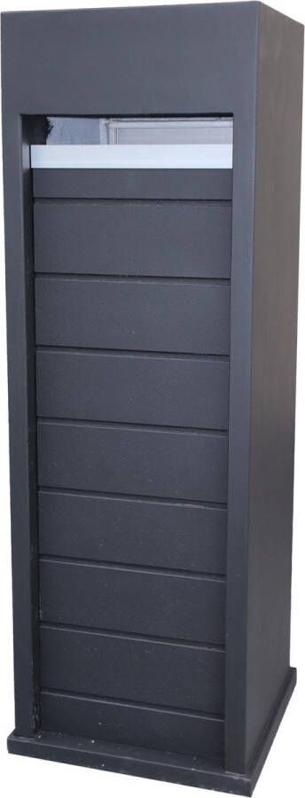 Postboxstore Vrijstaande Brievenbus Cambridge Stripes Zwart Inclusief Plaatsing Gratis Retour Oude Brievenbus Zwart Ral 9005 en Inox