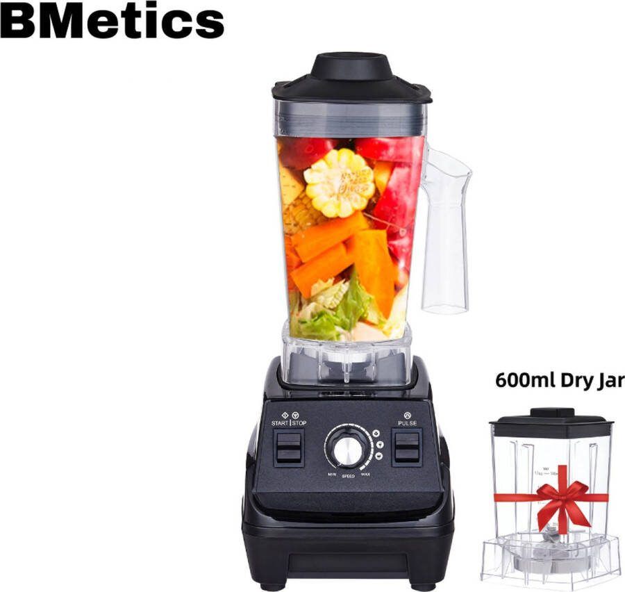 Power Blender 1800W 2L Smoothie Maker Gratis extra 600 ml beker -9 mogelijkheden- 3 Snelheden