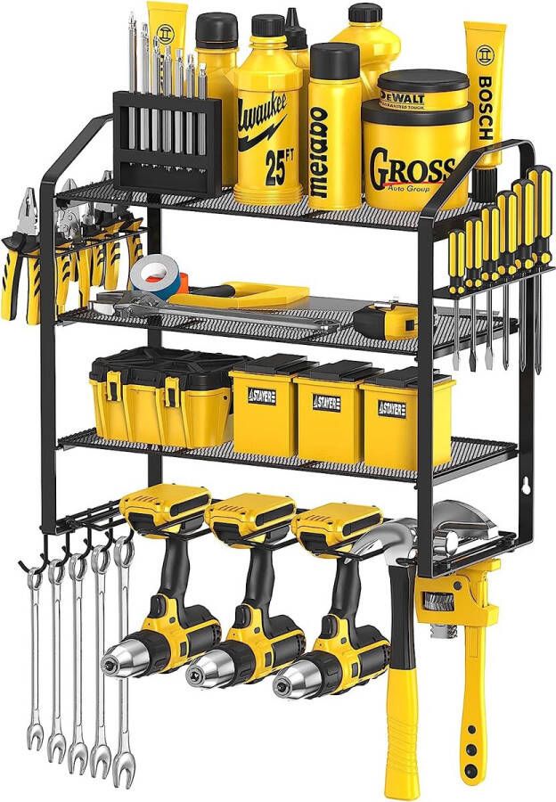 Power Tool Organizer Gereedschapsopslag wandhouder accu slagboorschroevendraaier heavyduty elektrische boor wandmontage schroevendraaier organisatie gereedschapshouder gereedschapsrek