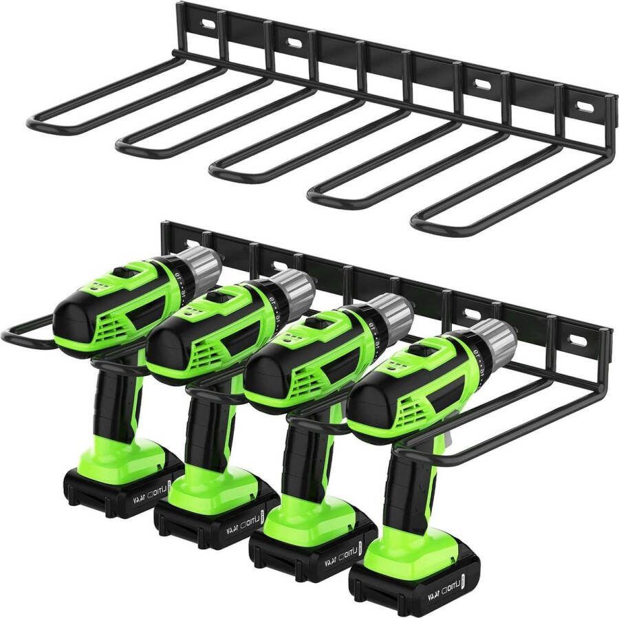 Power Tool Organizer Wandmontage Heavy Duty Metalen Boorhouder voor Garage Pegboard Workshop Opbergsysteem 2 Pack 378 x 173 x 43 cm