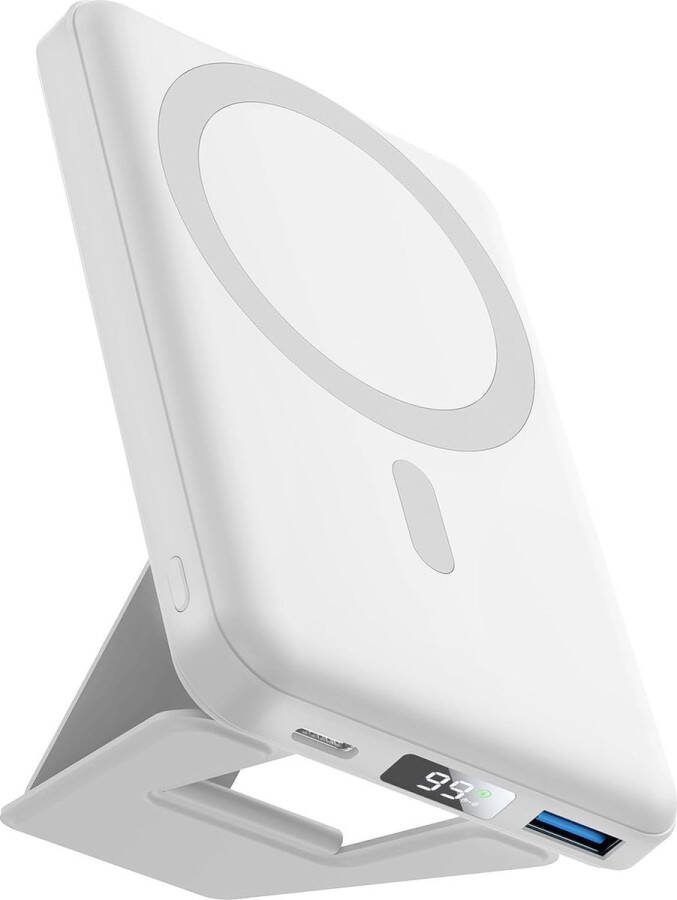Powerbank Magnetische Powerbank Snellader Draadloze Lading LED-Display Opvouwbare Oplader