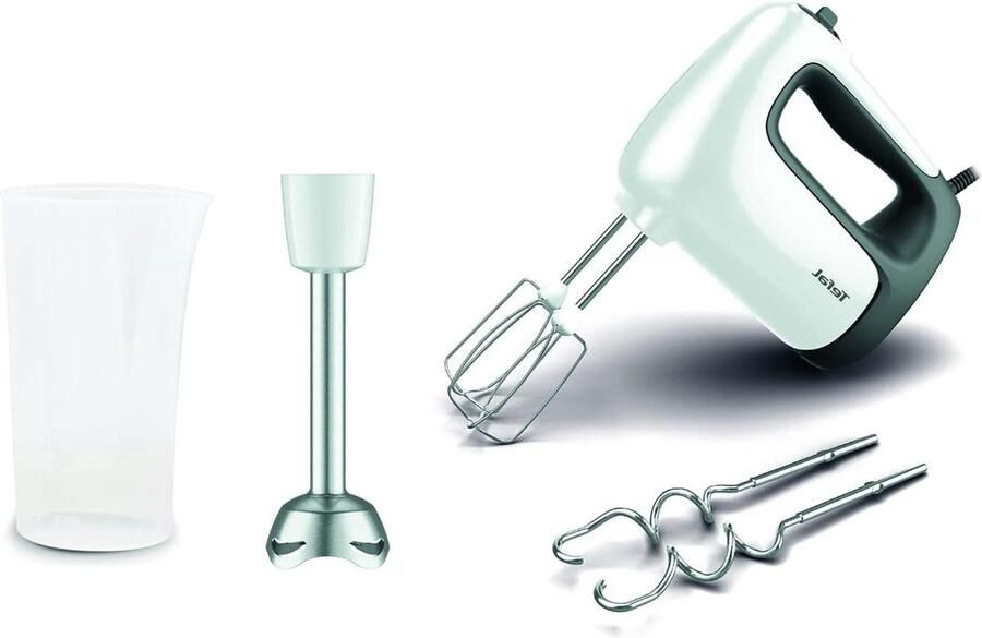 Powerful 5 Speeds Hand Mixer + Dough Hooks & Gardes Turbo Prep'Mix+ HT4621