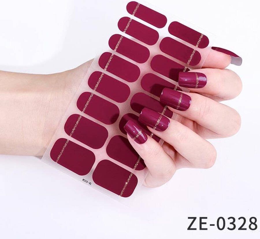 Prachtige nieuwe design NagelStickers 1 vel 16 tips Manicure Nagel stickers Nail stickers
