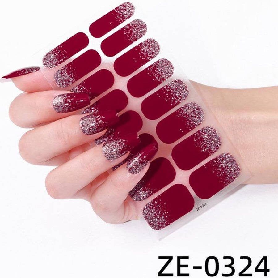 Prachtige nieuwe design NagelStickers 1 vel 16 tips Manicure Nagel stickers Nail stickers