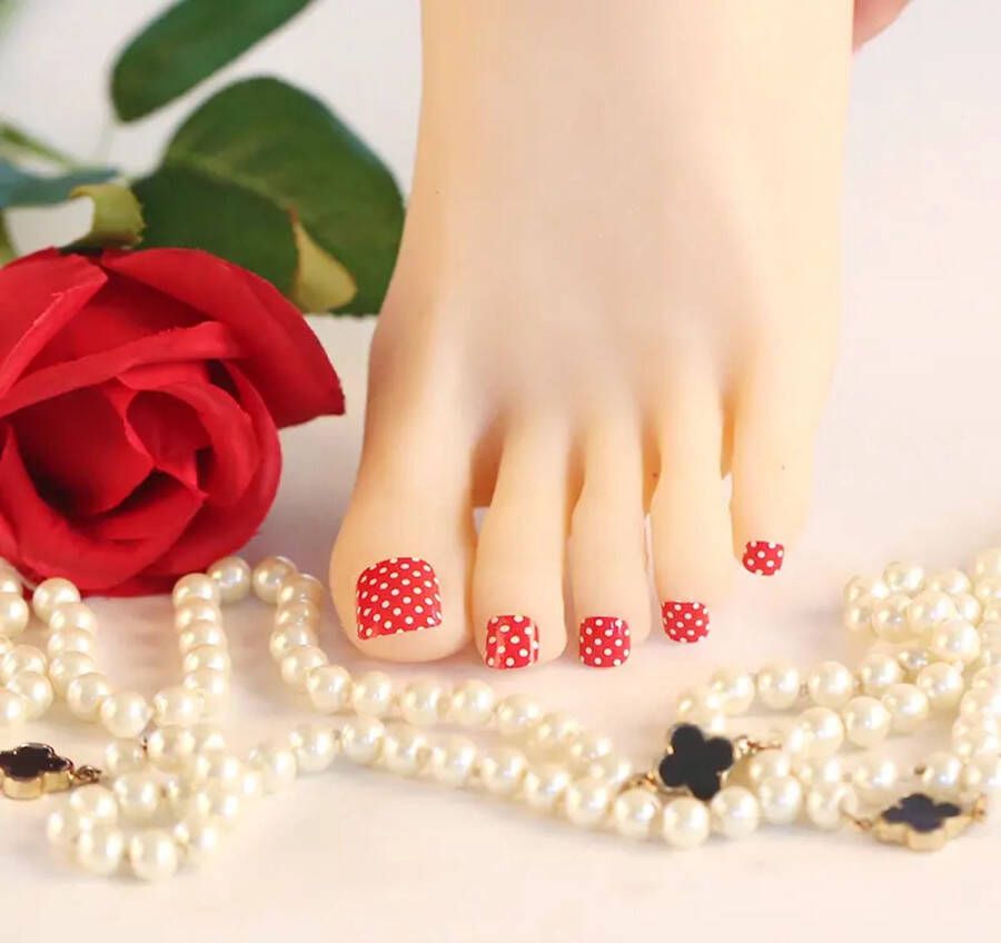 Prachtige Teen NagelStickers 1 vel 16 tips Manicure Teen Nagel stickers Feet Nail stickers