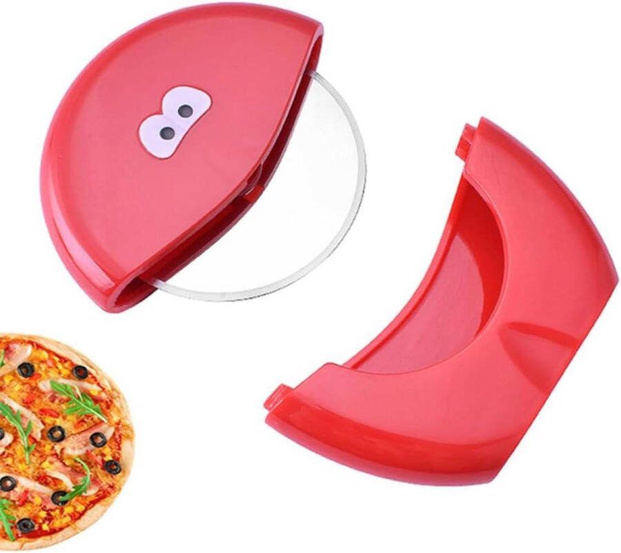 Praktische en draagbare pizzasnijder roestvrijstalen pizzaroller voor professioneel gebruik pizzasnijder