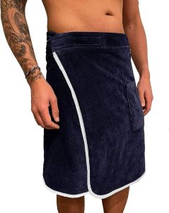 PRAKTISCHE SAUNAHANDDOEK: Ga jij graag naar de sauna dan is deze saunakilt een onmisbaar accessoire! Hij zit comfortabel is zeer absorberend en heeft zelfs nog een handige zak aan de voorkant! Ook handig voor naar het strand of zwembad. BLIJFT ZITT
