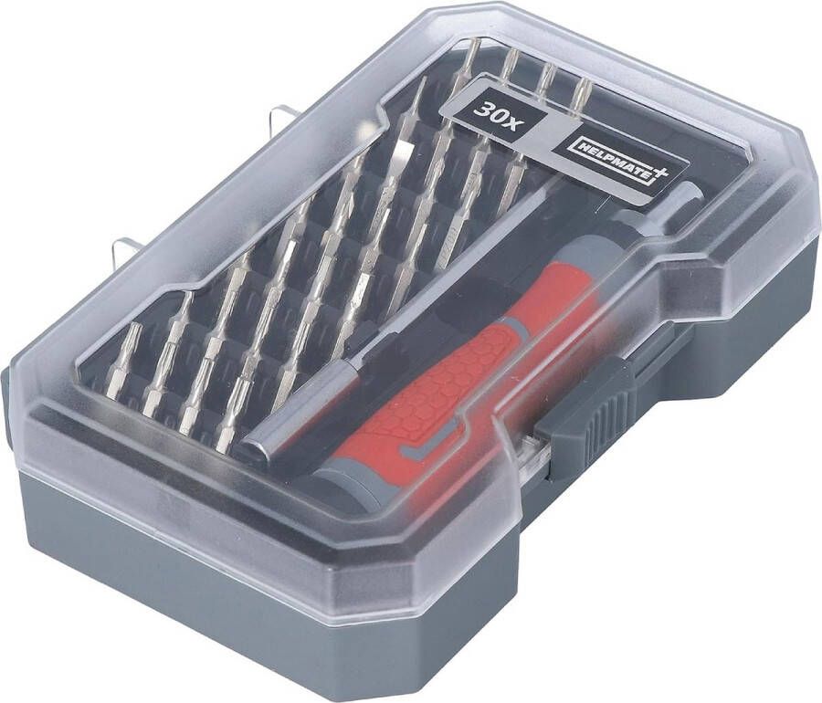 Precisiebitset met ratelgreep 30-delig precisiebits reparatie van smartphones tablets MP3-spelers laptops horloges brillen enz