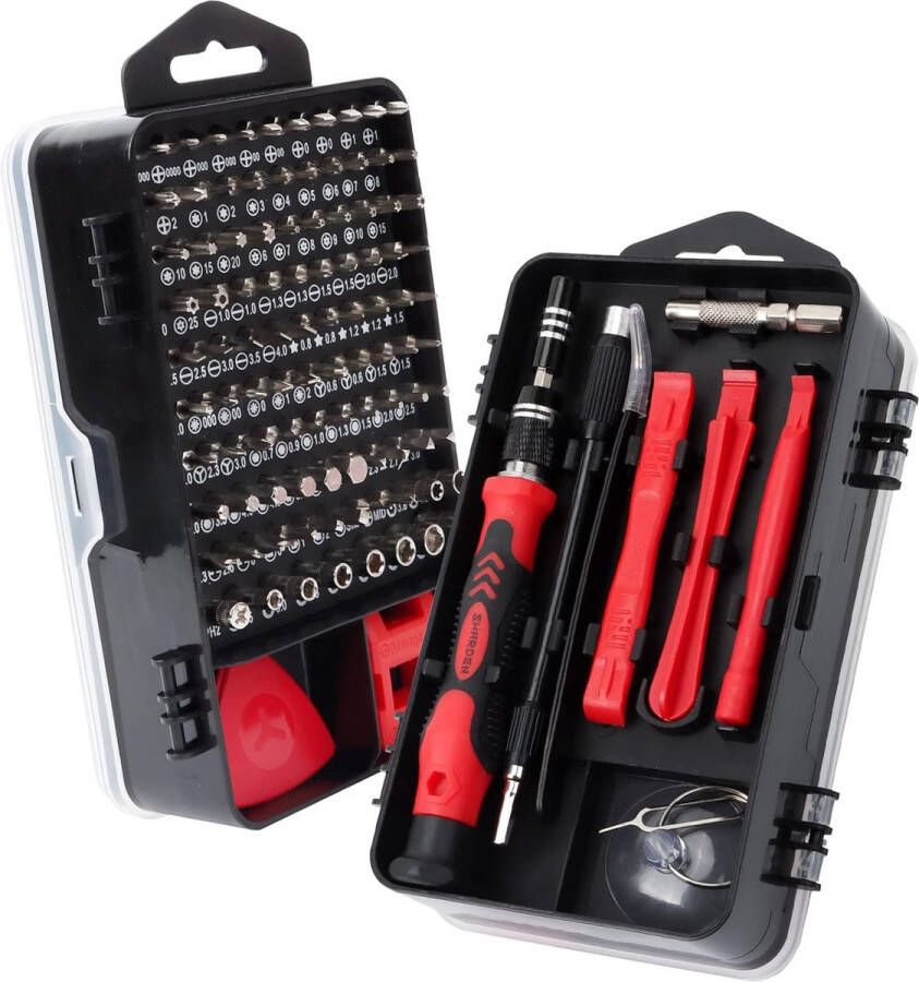 Precisiemechanische schroevendraaierset 122 in 1 mini-precisiegereedschapsset met Torx T2 T5 T6 T8 T9 reparatieset voor mobiele telefoons voor horloge pc bril PS camera iPhone met 1 magnetische pad