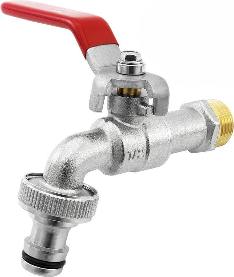 Premium 1 2'' Inch Messing Waterkraan Roest- en vorstbestendig voor tuin wasmachine regenton