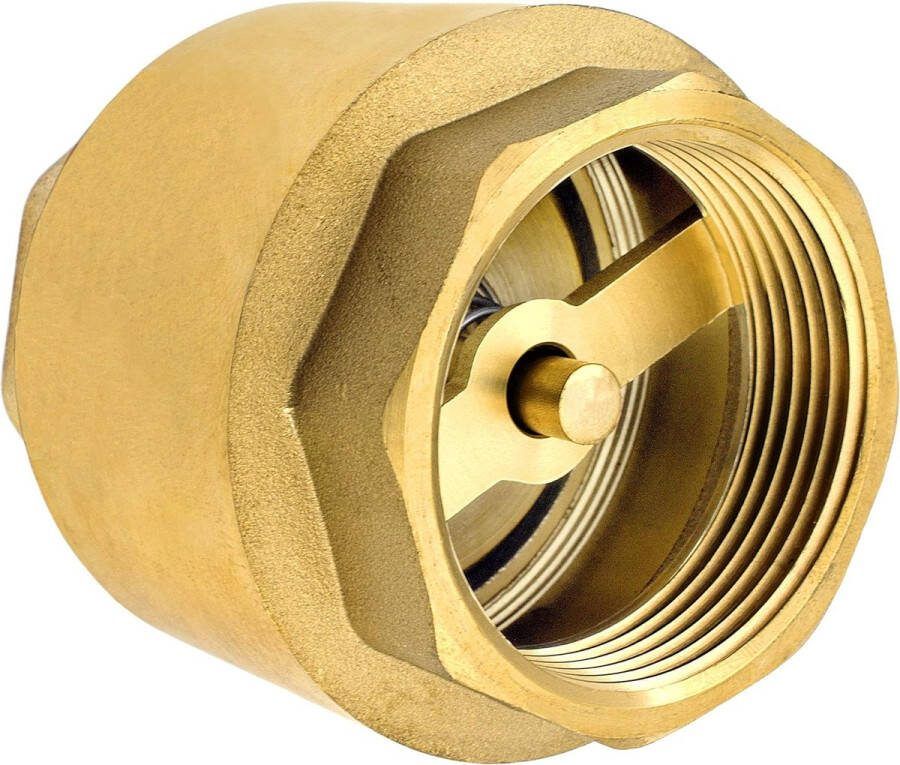 Premium 1 4 Inch (5 4'') Terugslagklep van Hoogwaardig Messing Robuust Roestvrij en Waterdicht voor Pompen Put Wasmachines Tuinen Regentonnen Vat