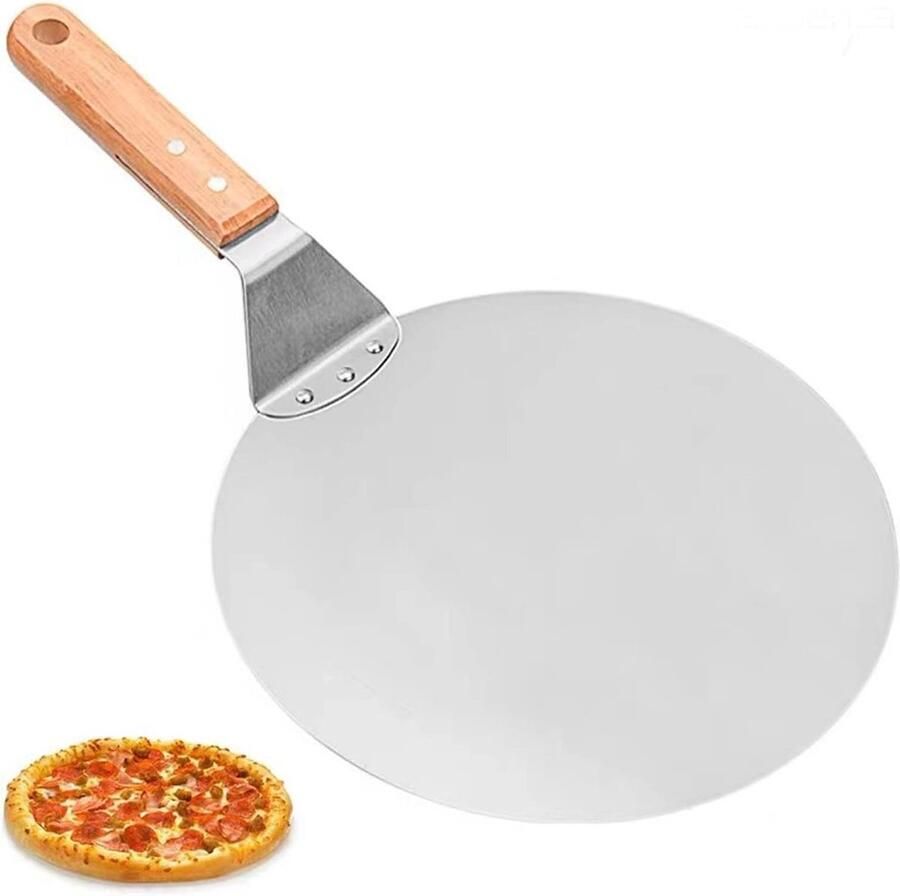 Premium aluminium pizzaschil met 22cm houten handvat pizza bakken handgemaakte pizza schop geraffineerde pizzaoven accessoire 255x255cm 10inch