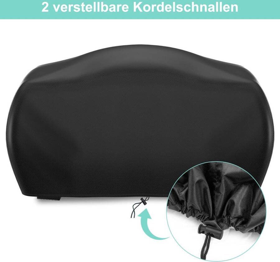 Premium barbecuehoes geschikt voor Ninja Woodfire Grill [OG701EU] met elastiek en 2 verstelbare koorden Oxford waterdicht stofdicht geschikt voor barbecues met een afmeting van 51 x 46 x 34 cm