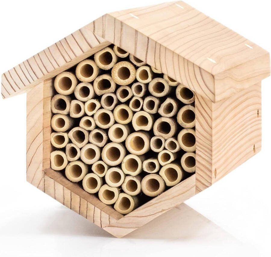 Premium Bijenhuis met Vervangbare Buizen 152 cm lang Perfect voor Metselaars Goed Gebouwd Bijenhotel Geweldige Tuindecoratie