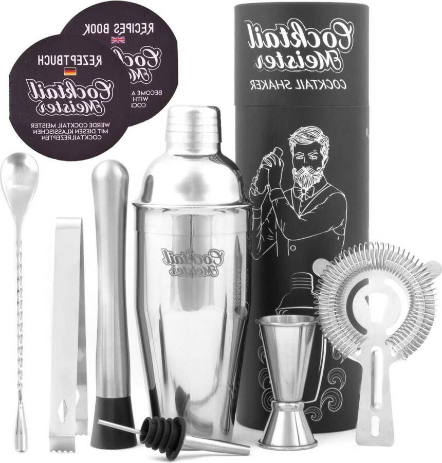 Premium cocktailshakerset professionele cocktailset thuisbar shaker cocktailboek Japanse maatbeker