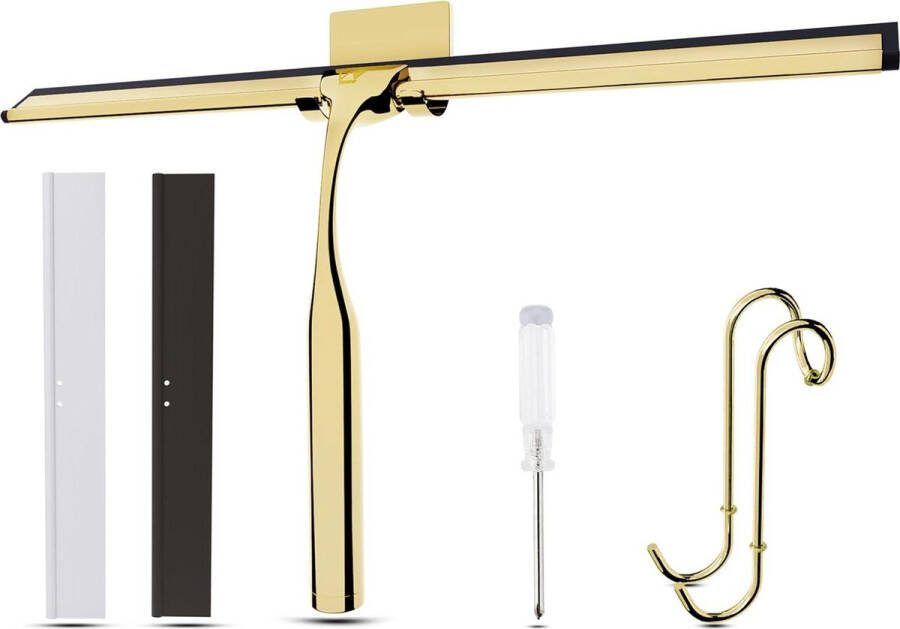 Premium doucheschroepers Efficiënte raamwisser voor sprankelend schoon glas en spiegels Duurzaam streepvrij en gemakkelijk te gebruiken 12 inch