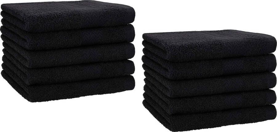 Premium gastendoekjesset gezichtsdoekjesset handdoekenset handdoeken 30 x 50cm zwart
