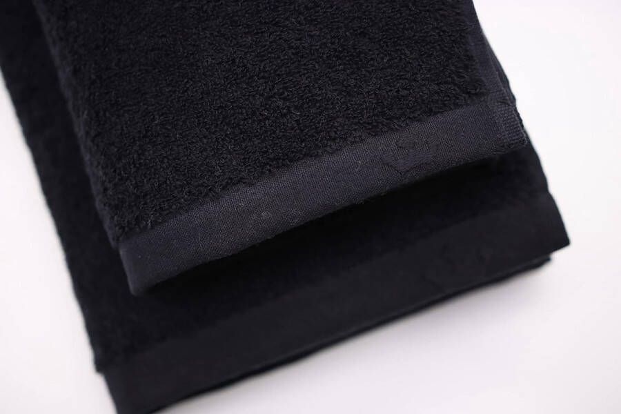 Premium handdoekenset 4-delig 2 Grote badhanddoeken (140 x 70 cm) + 2 handdoeken en gezicht (100 x 50 cm) 100% katoen Superzachte en Absorberende doeken (zwart)