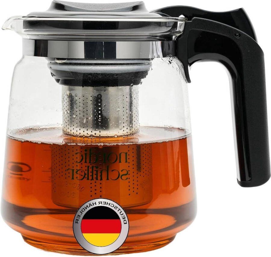 Premium hittebestendige glazen theepot met deksel 1 5 liter glazen theepot met zeef en roestvrijstalen filterzeef