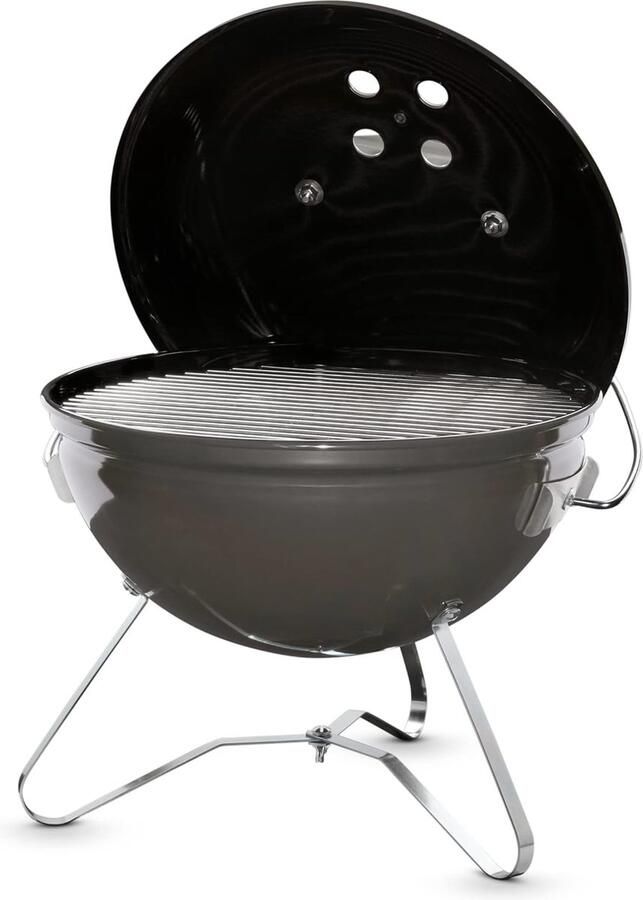 Premium Houtskoolbarbecue 37 Centimeter Draagbare Barbecue met Tuck-N-Carry Deksel| Uitklapbare Outdoor BBQ Rook Grijs (1126704)