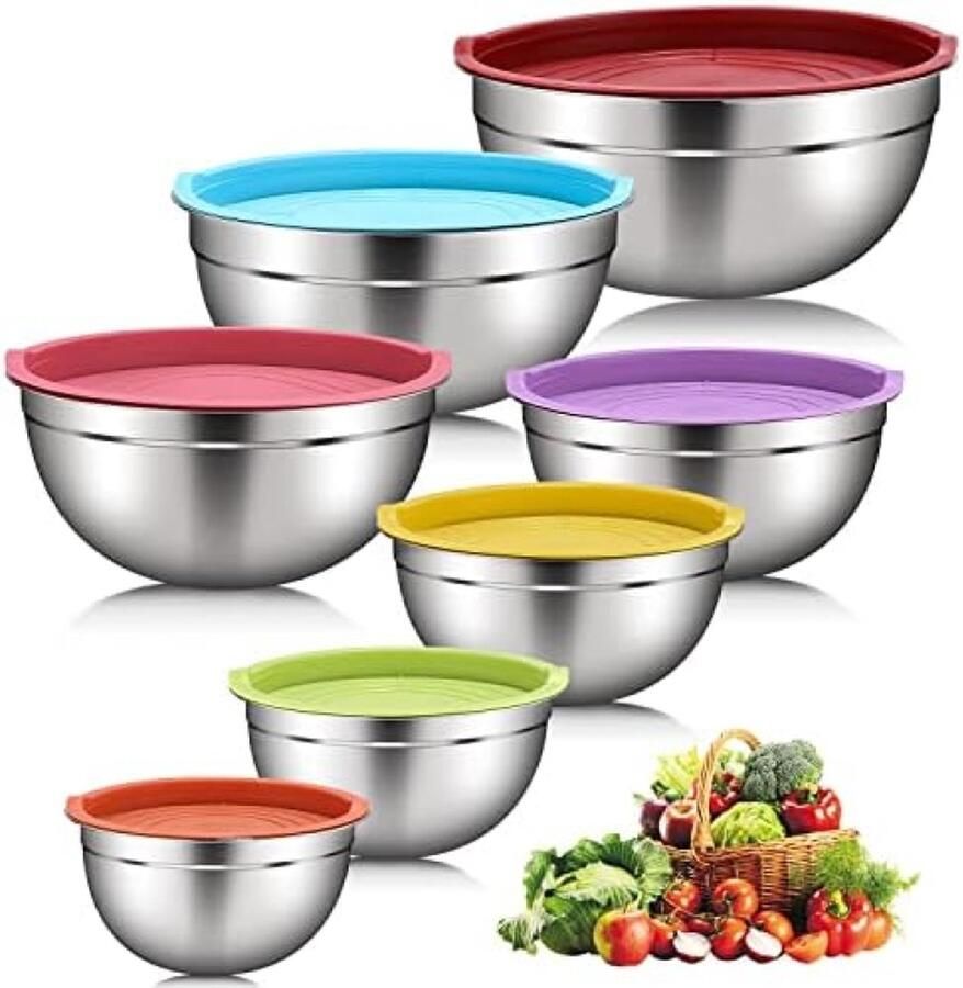 Premium Kommen Beslagkom Metalen Kom Bakkommen Mixing Bowl Roestvrijstalen Kom Hoog Rvs Mengkom