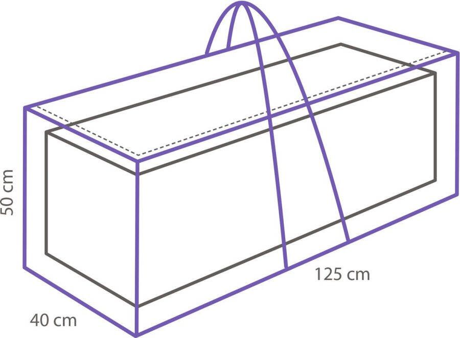 Winza Outdoor Covers Premium Kussentas Afmeting : 125x40x50 cm opbergtas voor tuinkussens