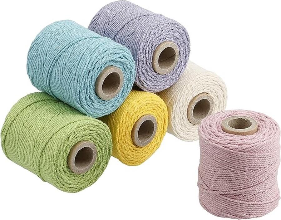Premium macramégaren macramé koord garen voor doe-het-zelf handwerk 1 mm x 65 m 6