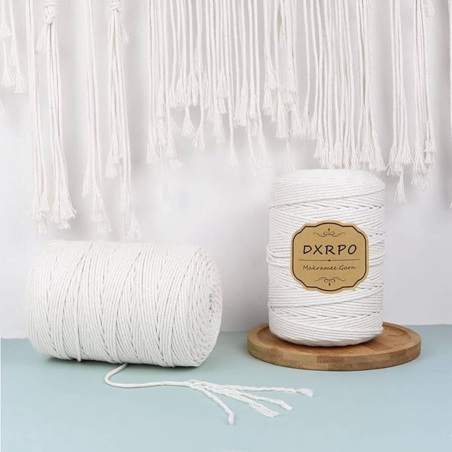 Premium macramégaren macramé koord garen voor doe-het-zelf handwerk 2mm x 220m
