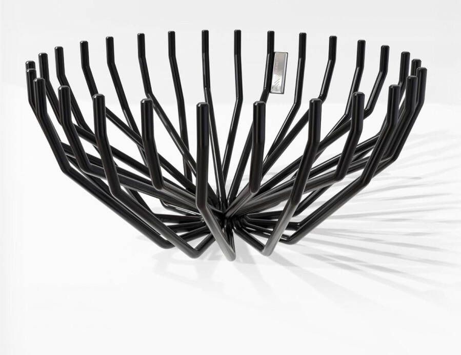 Premium Metaal Grafietzwart Fruitschaal Hoogwaardige Decoratieve Schaal of Fruitmand Modern Design Oostenrijkse Fabrikant