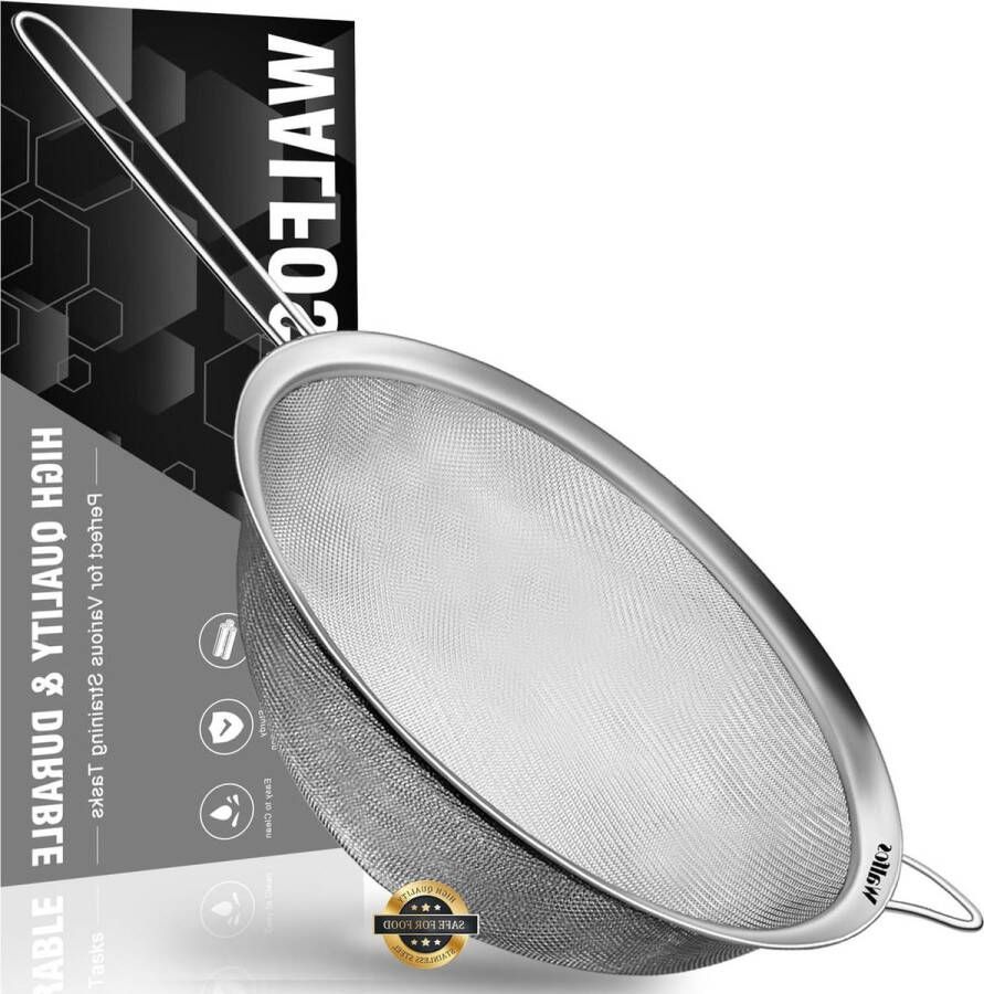 Premium roestvrijstalen vergiet- en zeefset perfect voor groenten pasta en thee (24 cm) Vergiet