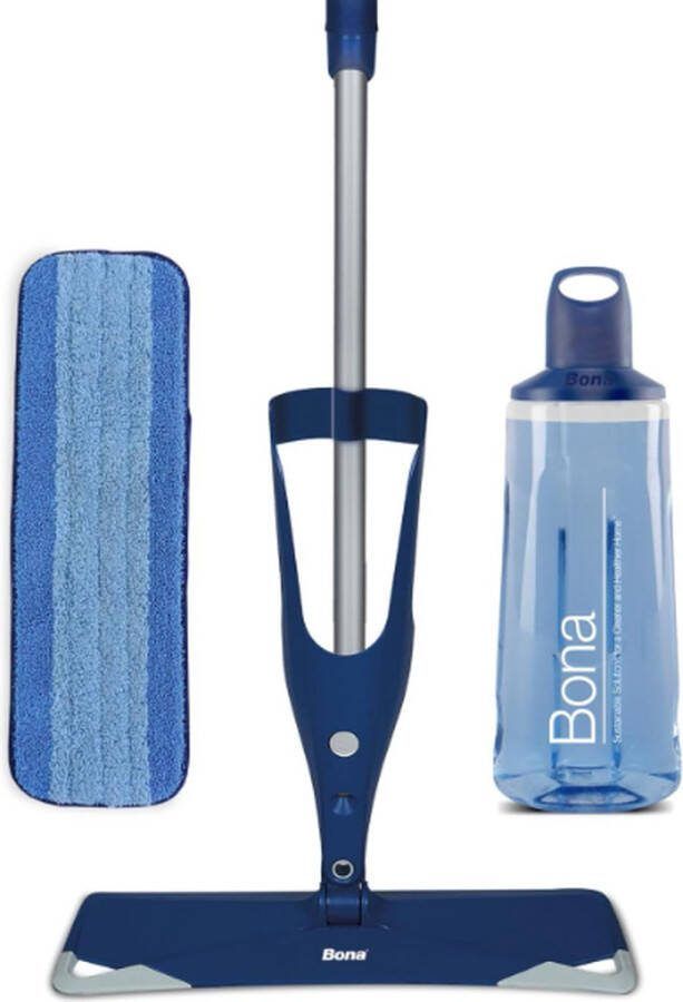 Premium Spray Mop Dweilsysteem Vloerwisser Inclusief Houten Vloer Reiniger & 2 X Microvezel Reinigingspad Streeploos Sneldrogend