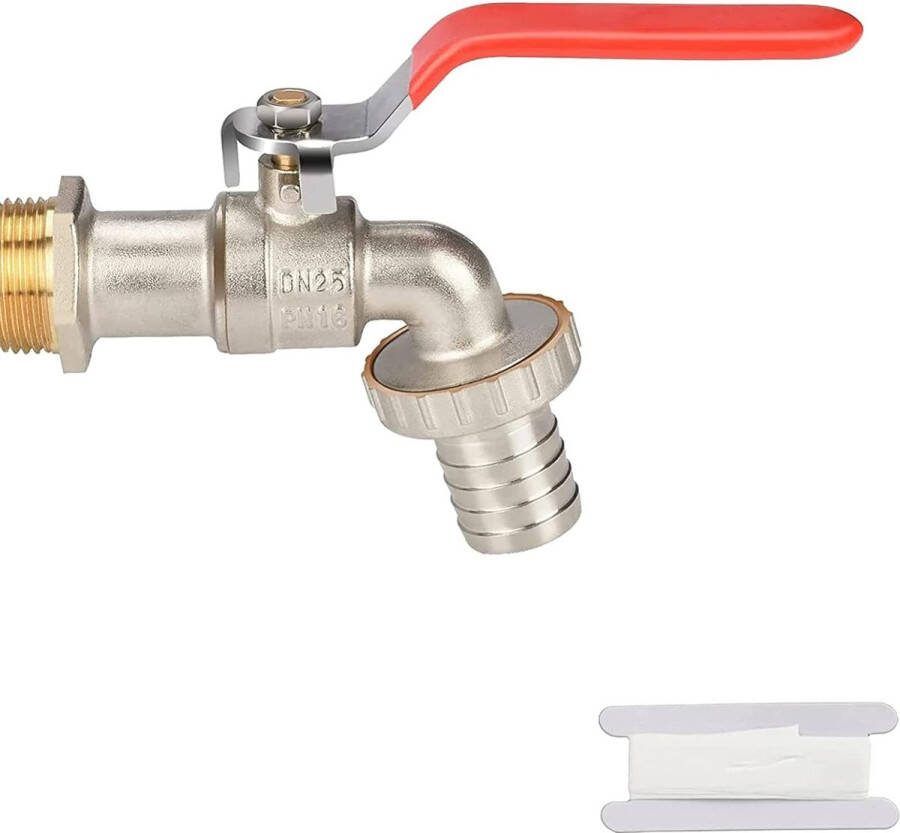 Premium waterkraan 1 inch van messing roest- en vorstbestendig kogelkraan vorstbestendige kogelkraan voor tuin wasmachine regentonnen