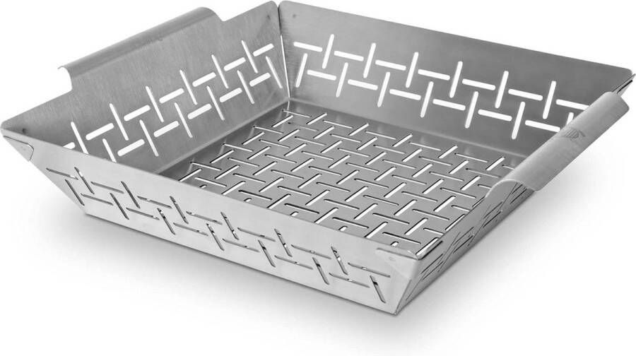 Premium XL grillmand roestvrij staal groentemand vis grillmand grillschaal universeel inzetbaar duurzame grillpan barbecue ideaal Grill Basket