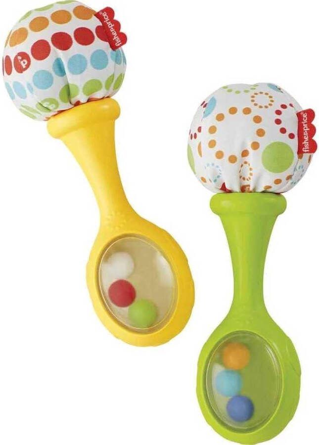 Price BLT33 Rumba rammelaars met stoffen uiteinden babyspeelgoed vanaf 3 maanden oud