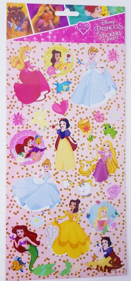 W&O Products PRINCESS STICKERVELLEN 2 STUKS PRINSESSEN ASSEPOESTER DOORNROOSJE EN MEER