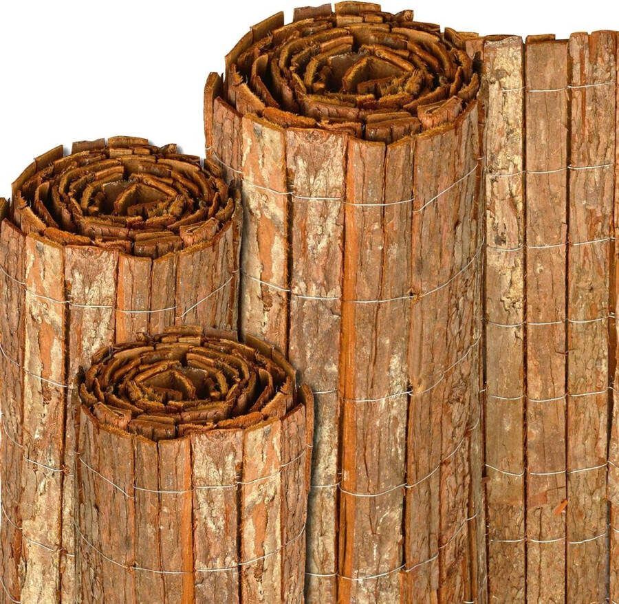 Privacy Scherm Boomschors 90x300cm Natuurlijke Privacyscherm R63 Mat Windscherm Inkijkbescherming Tuinscherm Schors Privacy Mat bamboe schutting