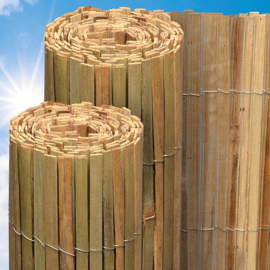 Privacy Scherm Wind en Inkijkbescherming van Bamboe 90x600 cm Weerbestendig en Robuust FSC Gecertificeerd bamboe schutting
