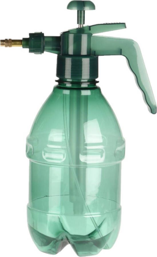 Pro Garden Plantenspuit met hoge druk sproeier kunststof 1.5 liter groen Waterverstuivers