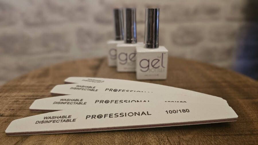 8x Professional Nagelvijl Korea Wasbare nagelvijl 100 180 Professionele Nagelverzorging