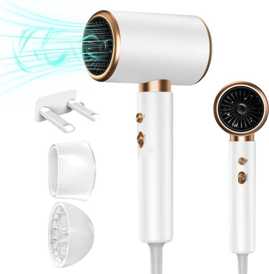 Professional Quick-Drying Hair Dryer 2400 W Suprbee Hair Dryer with 1 Concentrator 2 Speeds 3 Temperatures Overheating Protection Ideal for Hair Salon Family fohn met diffuser