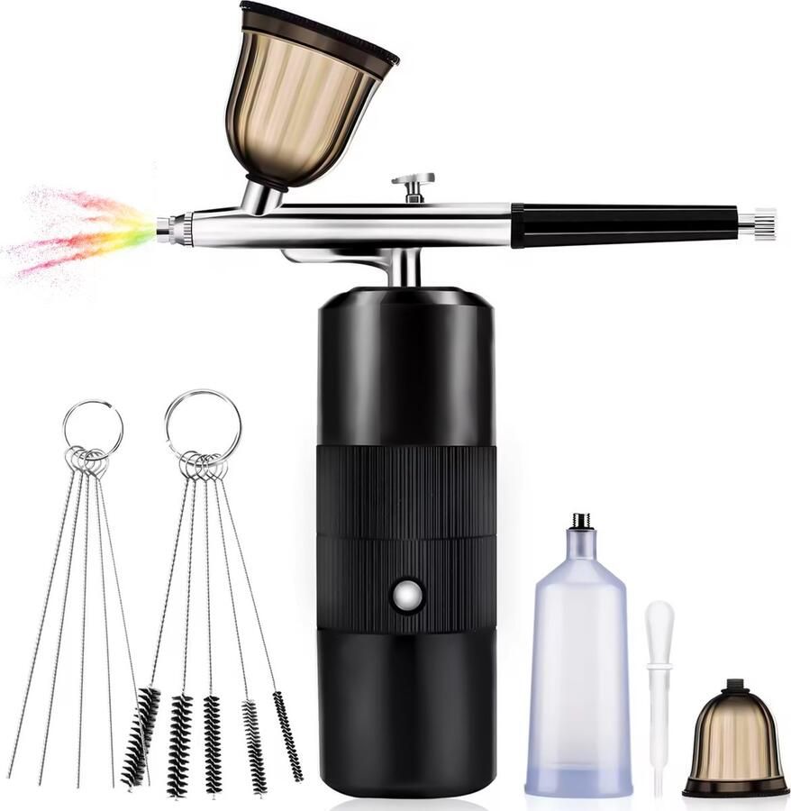 Professionele Airbrush met Mini Compressor voor Verfspuitwerk en Schoenen Verven Beauty Painter met 3 Verschillende Modus