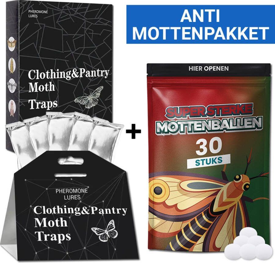 Professionele Anti-mottenpakket voor Kleding- en Voedselmotten Superset Mottenval Mottenballen Pheromone Traps 35-Pack Japanse Formule