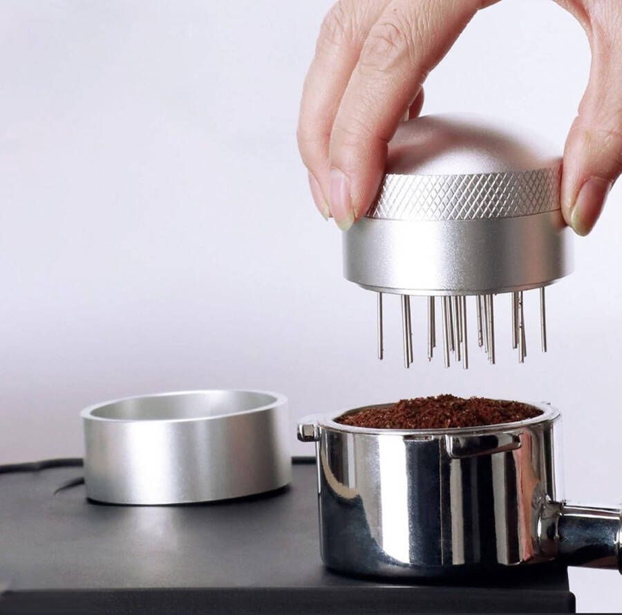 Professionele Barista Koffie Roer Distributie Tool Roestvrij Staal Koffie Garde Distributeur Espresso voor Barista 51mm