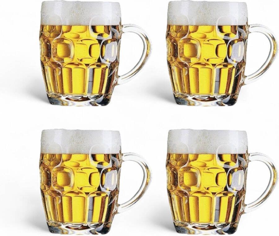 Professionele Bierglazen (4 stuks) 550ml Bierglas Bier Glas 55cl 0.55L Pils Glazen set Hoogwaardige Kwaliteit Speciaal Bier Biermokken Oktoberfest