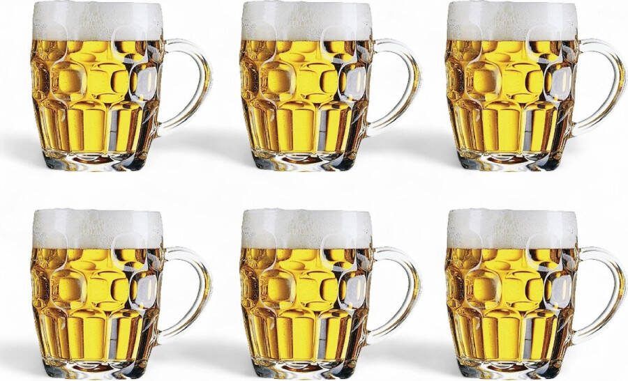 Professionele Bierglazen (6 stuks) 550ml Bierglas Bier Glas 55cl 0.55L Pils Glazen set Hoogwaardige Kwaliteit Speciaal Bier Biermokken Oktoberfest