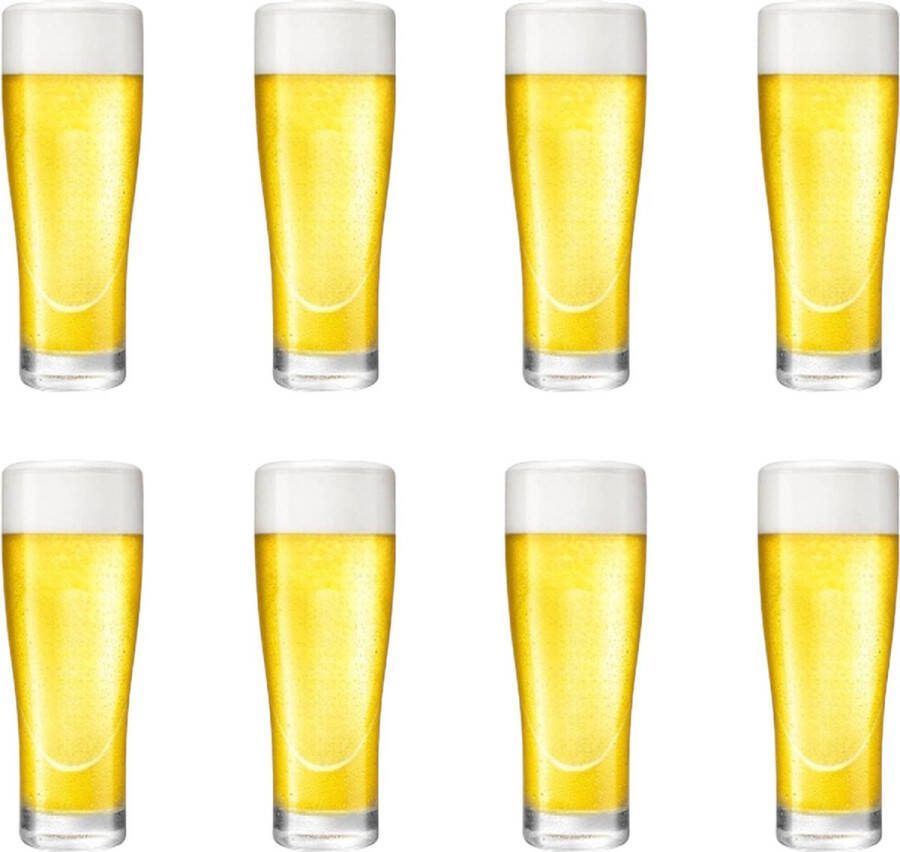 Professionele Bierglazen (8 stuks) 250ml Bierglas Bier Glas 25cl 0.25L Pils Glazen set Hoogwaardige Kwaliteit Vaasje Speciaal Bier Weizen