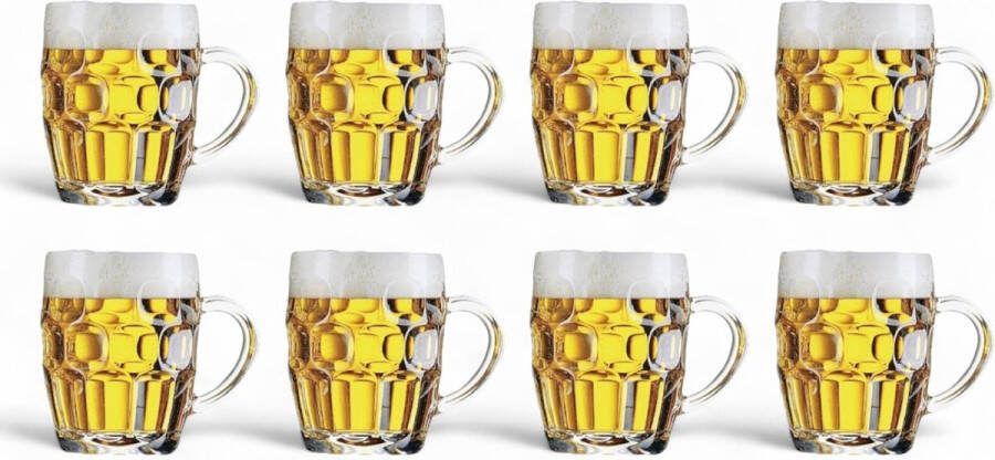 Professionele Bierglazen (8 stuks) 550ml Bierglas Bier Glas 55cl 0.55L Pils Glazen set Hoogwaardige Kwaliteit Speciaal Bier Biermokken Oktoberfest